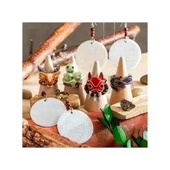 Bijoux|Maison Ghibli Bague 3 anneaux Kodama - Princesse Mononoké