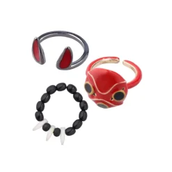 Bijoux|Maison Ghibli Bague 3 anneaux Masque de San - Princesse Mononoké