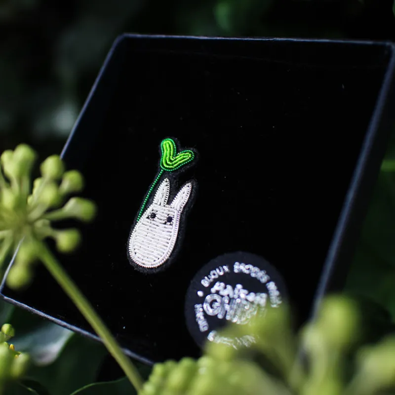 Pins|Maison Ghibli Broche Cannetille Totoro blanc - Mon voisin Totoro