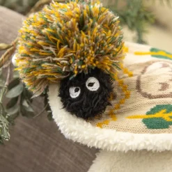 Textile|Maison Ghibli Écharpe à pompons Totoro & Noiraudes - Mon Voisin Totoro