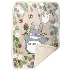 Linge De Maison|Maison Ghibli Couverture fluffy Totoro Framboise 100x140 cm - Mon Voisin Totoro