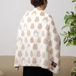 Linge De Maison|Maison Ghibli Couverture moirée Totoro silhouette 70x100 cm - Mon Voisin Totoro