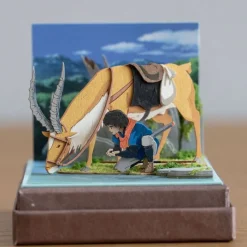 Loisirs Créatifs|Maison Ghibli Diorama papier Ashitaka et Yakuru -Princesse Mononoké