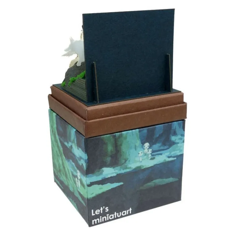 Loisirs Créatifs|Maison Ghibli Diorama papier San et Moro sur un rocher -Princesse Mononoké