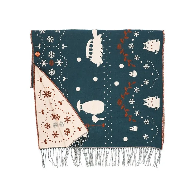 Textile|Maison Ghibli Etole Avec Boutons Totoro Dans La Neige - Mon Voisin Totoro