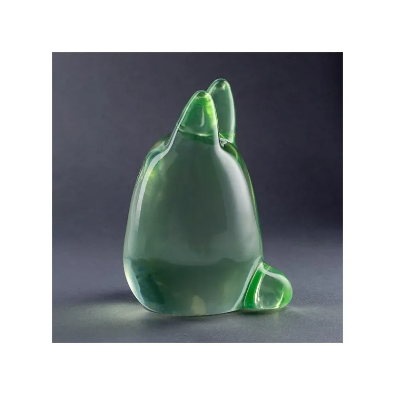 Statues|Maison Ghibli Figurine Cristal Vert Totoro Blanc - Mon Voisin Totoro