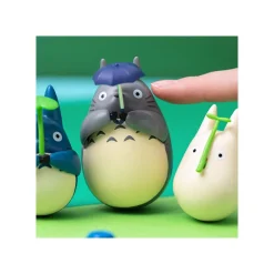 Jouets|Maison Ghibli Figurine Culbuto Totoro Bleu avec feuille - Mon Voisin Totoro