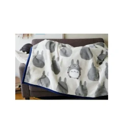 Linge De Maison|Maison Ghibli Grande couverture Silhouette Totoro Gris 200x140 cm - Mon Voisin Toto