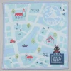 Linge De Maison|Maison Ghibli Mini Serviette Plan de la ville 25x25 cm - Kiki la petite sorcière