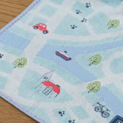 Linge De Maison|Maison Ghibli Mini Serviette Plan de la ville 25x25 cm - Kiki la petite sorcière