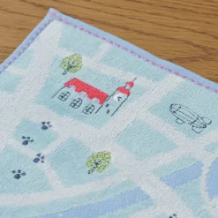 Linge De Maison|Maison Ghibli Mini Serviette Plan de la ville 25x25 cm - Kiki la petite sorcière