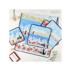 Linge De Maison|Maison Ghibli Mini Serviette Rues de Paris 25x25 cm - Kiki la petite sorcière