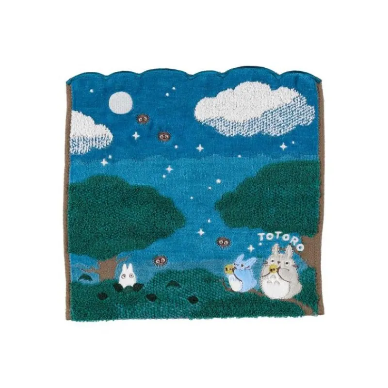 Linge De Maison|Maison Ghibli Mini Serviette Sous la lune 25x25 cm - Mon Voisin Totoro