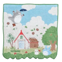 Linge De Maison|Maison Ghibli Mini Serviette Totoro dans le ciel 25x25 cm - Mon Voisin Totoro