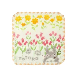 Linge De Maison|Maison Ghibli Mini Serviette Totoro Fleurs Sauvages 25x25 cm - Mon Voisin Totoro