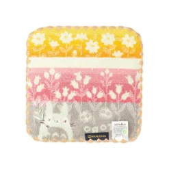 Linge De Maison|Maison Ghibli Mini Serviette Totoro Fleurs Sauvages 25x25 cm - Mon Voisin Totoro