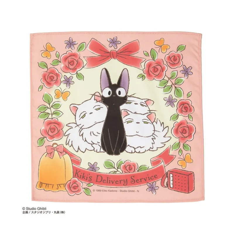Textile|Maison Ghibli Mouchoir Famille des chats 43 x 43 cm - Kiki la petite sorcière