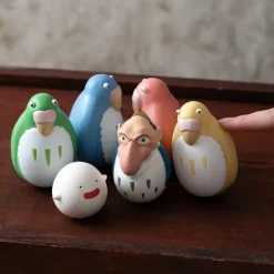 Jouets|Maison Ghibli Pack 2 Figurines Roly-poly Héron & Warawara - Le Garçon et le Héron