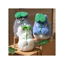 Peluches Nakayoshi|Maison Ghibli Peluche Nakayoshi Totoro Gris avec feuille - Mon Voisin Totoro