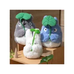 Peluches Nakayoshi|Maison Ghibli Peluche Nakayoshi Totoro Gris avec feuille - Mon Voisin Totoro