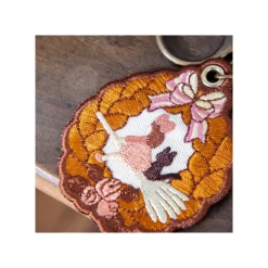 Porte-Clés|Maison Ghibli Porte-Clés broderie Couronne de pain - Kiki la petite sorcière