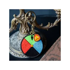Porte-Clés|Maison Ghibli Porte-Clés broderie Disque magique - Le Château ambulant
