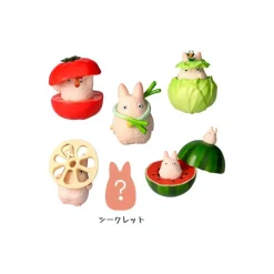 Figurines|Maison Ghibli Pose Coll Assort 6 figurines Totoro Blanc Légumes - Mon Voisin Totoro