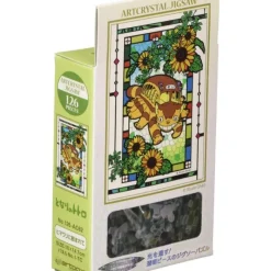 Puzzle|Maison Ghibli Puzzle Vitrail 126P Chatbus et tournesols - Mon Voisin Totoro
