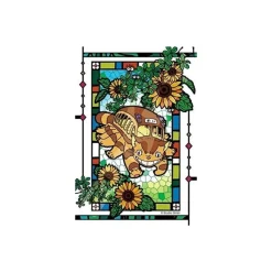 Puzzle|Maison Ghibli Puzzle Vitrail 126P Chatbus et tournesols - Mon Voisin Totoro