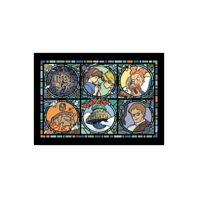 Puzzle|Maison Ghibli Puzzle Vitrail 208P Laputa - Le Château dans le ciel
