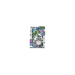 Puzzle|Maison Ghibli Puzzle Vitrail 126P Totoro Parapluie - Mon Voisin Totoro
