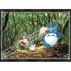 Puzzle|Maison Ghibli Puzzle Vitrail 208P Tunnel secret -Mon Voisin Totoro