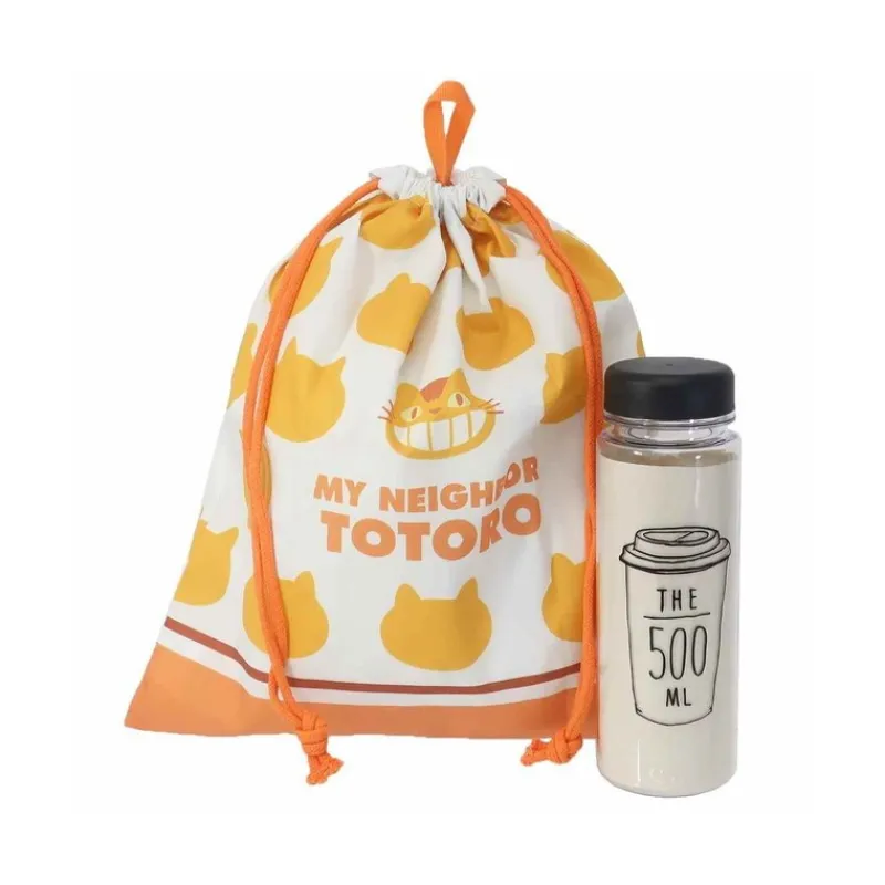 Sacs|Maison Ghibli Sacoche à cordon Silhouette Chatbus 20 x 19 cm - Mon Voisin Totoro