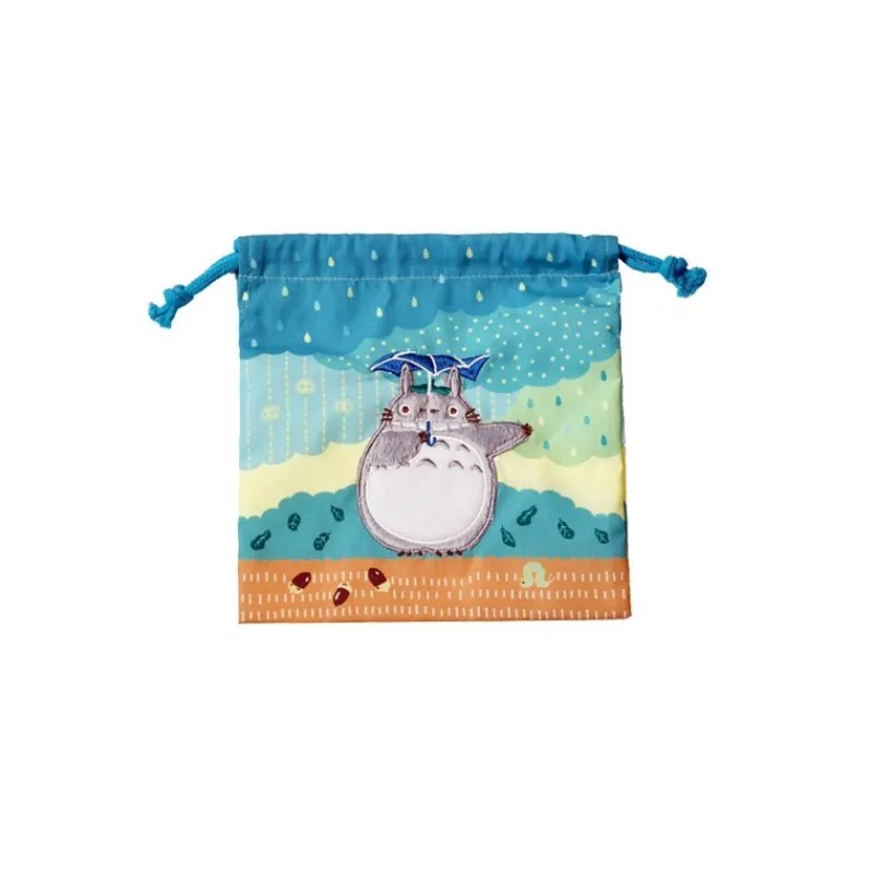 Sacs|Maison Ghibli Sacoche à cordon Totoro sous la pluie 20 x 19 cm - Mon Voisin Totoro