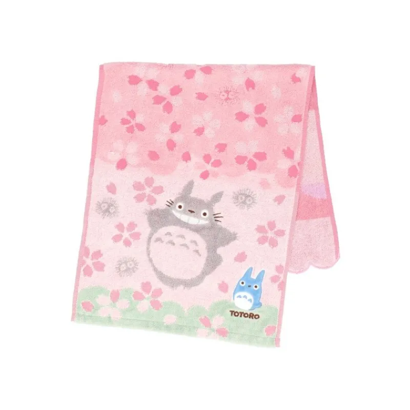 Linge De Maison|Maison Ghibli Serviette Cerisiers en fleurs 34x80 cm - Mon Voisin Totoro