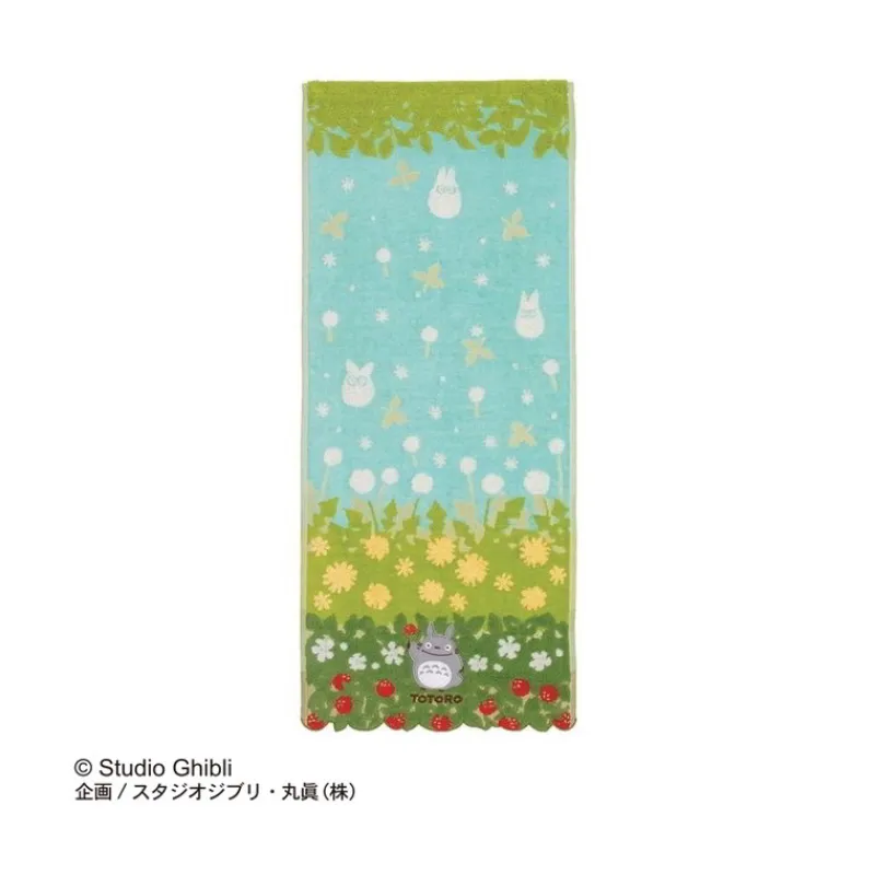 Linge De Maison|Maison Ghibli Serviette Totoro Fleurs & Fraises 34x80 cm - Mon Voisin Totoro