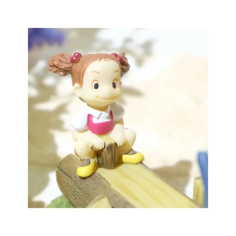 Statues|Maison Ghibli Statue Balancoire Mei Et Totoro Bleu Et Blanc - Mon Voisin Totoro