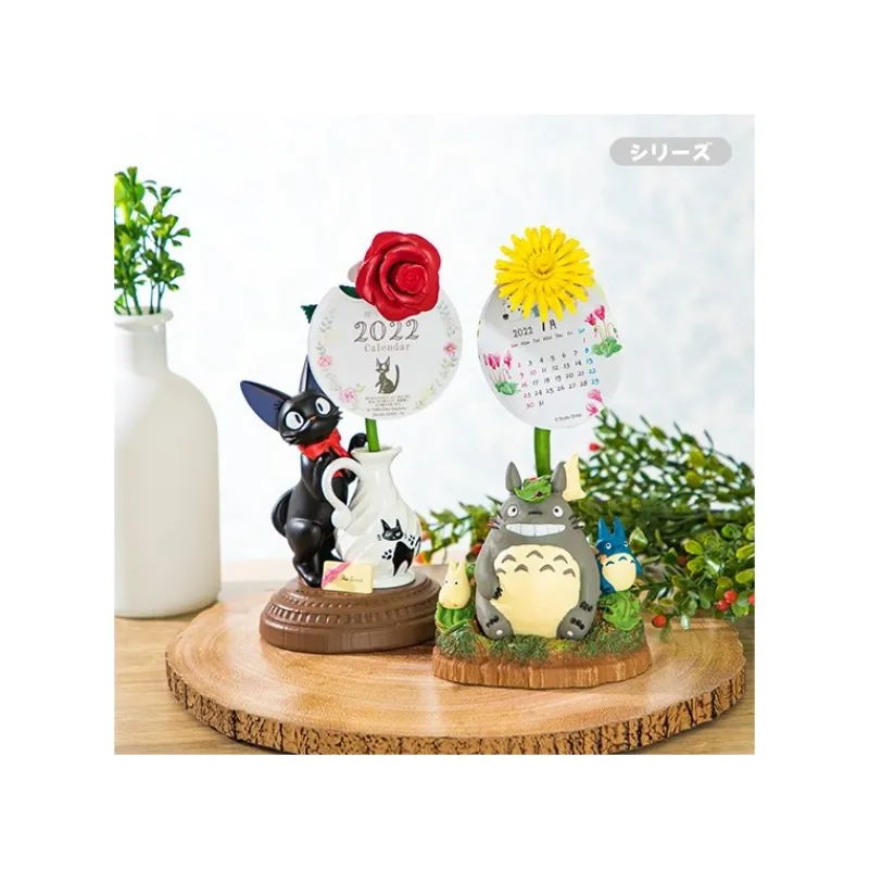 Statues|Maison Ghibli Statue Jiji et rose - Kiki la petite sorcière
