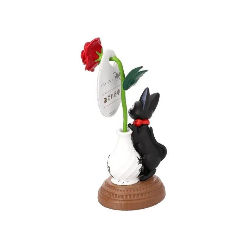 Statues|Maison Ghibli Statue Jiji et rose - Kiki la petite sorcière