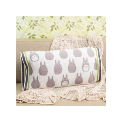 Linge De Maison|Maison Ghibli Taie d'oreiller Silhouette Totoro Gris - Mon Voisin Totoro