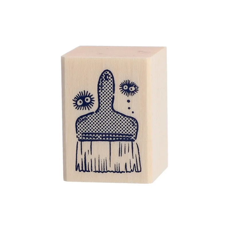 Petit Matériel|Maison Ghibli Tampon en bois Noiraudes & Pinceau - Mon Voisin Totoro