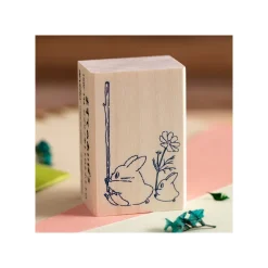 Petit Matériel|Maison Ghibli Tampon en bois Totoro Bleu & Blanc - Mon Voisin Totoro