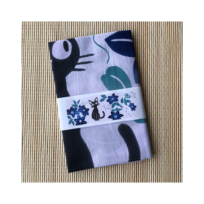 Linge De Maison|Textile|Maison Ghibli Tenugi Jiji Fleurs bleus - Kiki la petite sorcière