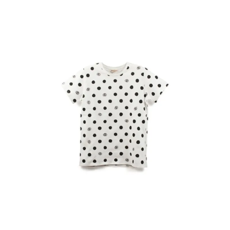 Textile|Maison Ghibli T-SHIRTS TOTORO NOIRAUDES DOTS BLANC M (FEMME) - MON VOISIN TOTORO